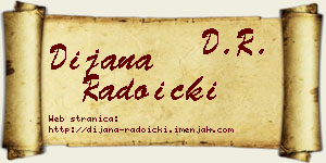 Dijana Radoički vizit kartica